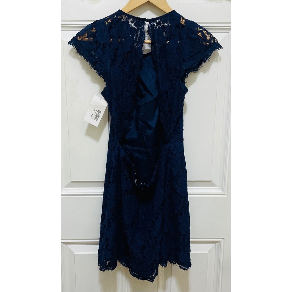 Pink Lily Boutique Forever Divine Navy Blue Lace Dress - Women's Party - Picture 5 of 5